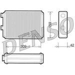 DRR09070, Радиатор отопителя FIAT: DOBLO (119) 1.2 (223AXA1A)/1.3 D Multijet/1.4/1.6 16V (223AXD1A)/1.6 Natura