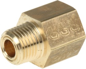 Фото 1/3 0164 11 10, Straight Threaded Adaptor, NPT 1/8 Male to G 1/8 Female, Threaded Connection Style