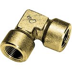 0143 10 10, Brass Pipe Fitting, 90° Threaded Elbow, Female G 1/8in to Female G 1/8in
