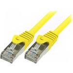 CP1087S, Patch cord; F/UTP; 5e; stranded; CCA; PVC; yellow; 7.5m; 26AWG