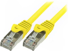 Фото 1/2 CP1067S, Patch cord; F/UTP; 5e; stranded; CCA; PVC; yellow; 3m; 26AWG