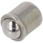 GN614-8-NI, Шаровая защелка для опрессовки, нержавеющая сталь, L 9мм, F1 7Н
