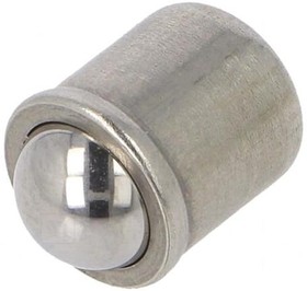 Фото 1/2 GN614-8-NI, Шаровая защелка для опрессовки, нержавеющая сталь, L 9мм, F1 7Н