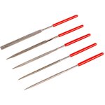 15833, Набор надфилей алмазных, 140 х 70 х 3 мм, 5 шт.