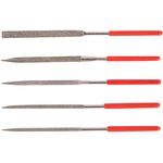 15833, Набор надфилей алмазных, 140 х 70 х 3 мм, 5 шт.