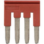 XW5S-P2.5-4RD, Terminal Block Tools & Accessories Shrt Bar 2.5mm 4 pole Red