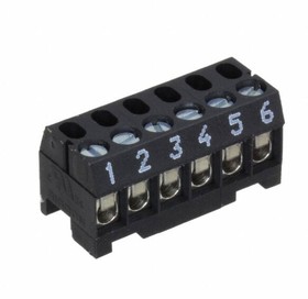 31166106-09, Terminal Block - 6 Position - 3.5mm Centerline - 125V - 8A - 28 to 16 AWG.