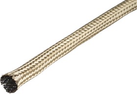 Фото 1/4 2167 SV005, Expandable Braided Copper Silver Cable Sleeve, 3.97mm Diameter, 30m Length