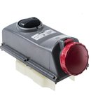 402.1687, IP67 Red Panel Mount 3P + N + E Right Angle Industrial Power Socket ...