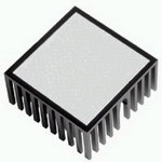 Фото 1/3 374424B00035G, Heat Sink Passive BGA/FPGA Pin Array Adhesive Aluminum 20.3°C/W Black Anodized