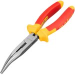 17474, Длинногубцы изогнутые Insulated, 200мм, двухкомпонентные рукоятки