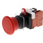 A22E-M-02, Emergency Stop Switches / E-Stop Switches DPST-NC 40mm HEAD Push-lock ...