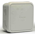 JB 2.5 G, Light Grey Polypropylene Junction Box, IP65, 90 x 90 x 49mm