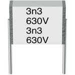B32560J8222K000, B3560 Polyester Film Capacitor, 400 V ac, 630 V dc, ±10% ...