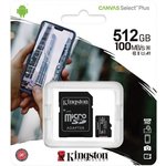 Флеш карта microSDHC 512GB microSDXC Class10 Kingston  SDCS2/512GB  UHS-I Canvas ...