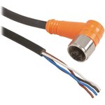 XZCPA1241L2, Right Angle Female 4 way M12 to Unterminated Sensor Actuator Cable, 2m