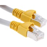 L00000A0103, Cat6a Male RJ45 to Male RJ45 Ethernet Cable, S/FTP, Grey LSZH Sheath, 1m