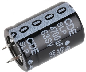 4700μF Aluminium Electrolytic Capacitor 50V dc, Snap-In - SLP472M050C5P3