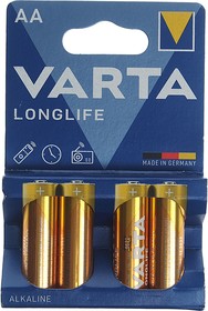 Батарейка AA LR6 1.5V блистер 4шт. (цена за 1шт.) Alkaline Longlife VARTA