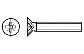 B3.5X20/BN3333, Винт, M3,5x20, 0,6, Головка: потайная, Pozidriv, PZ2, сталь, цинк