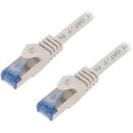CQ4042S, Patch cord; S/FTP; 6a; stranded; Cu; LSZH; grey; 1.5m; 26AWG