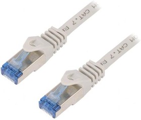 Фото 1/2 CQ4042S, Patch cord; S/FTP; 6a; stranded; Cu; LSZH; grey; 1.5m; 26AWG