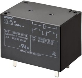 Фото 1/2 G7L-2A-X-DC24, General Purpose Relay - DPST-NO (2 Form A) - 95.8mA 24VDC Coil - Non Latching - 25A Contact Rating - 1000VDC Max ...