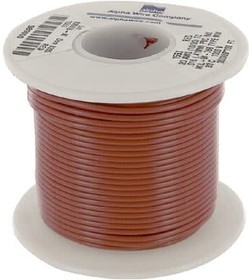 Фото 1/5 1553 RD005, 1553 Series Red 0.52 mm² Hook Up Wire, 20 AWG, 10/0.25 mm, 30m, PVC Insulation