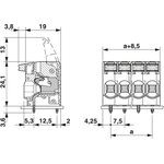 PCB terminal, 2 pole, pitch 7.5 mm, AWG 24-10, 41 A, spring-clamp connection ...