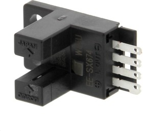 Фото 1/2 EE-SX674P, Optical Switches, Transmissive, Phototransistor Output 5MM SLOT PMS 4D-ON