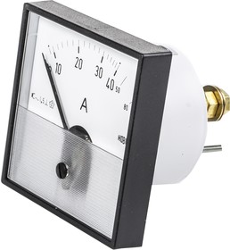 Фото 1/2 PD72MIS40A2/1-001, Analogue Panel Ammeter 0/40/80A Direct Connected AC, 72mm x 72mm Moving Iron