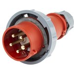 288, AM-TOP IP67 Red Cable Mount 3P + N + E Industrial Power Plug, Rated At 16A ...