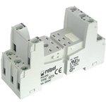 GZT3-GREY, 11 Pin 300V ac DIN Rail Relay Socket, for use with R3N Relay