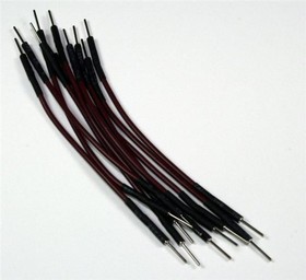 Фото 1/2 TW-MFP-5, Jumper Wires Prototyping wires with male to female machine pin ends for rapid prototyping and reconfiguring. 10-pack. Wires 5cm