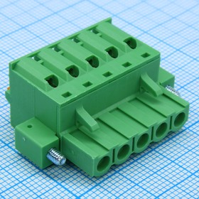 2EDGKDM-5.08- 05P-14-00A(H), 300V 10A 5 -40°C~+105°C 1~2.5 1 12~26 5.08mm Green Plug Screw fIxed P=5.08mm Pluggable System TermInal Block