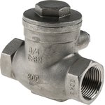 Stainless Steel Single Check Valve, BSP 3/4in, 14 bar