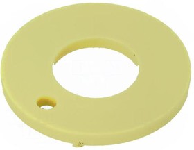 Фото 1/2 WTM-1018-015, Опорная пластина, Внешн.диам 18мм, Внутр.диаметр 10мм, желтый