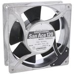 109S024, AC Fans AC Axial Fan, 120x120x38mm, 120VAC, Not UL Certified, San Ace