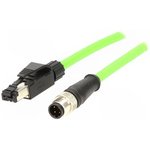 1201080203, Ethernet Cables / Networking Cables M12-4P(D)-MM-ST/RJ45 -M-2M-PUR