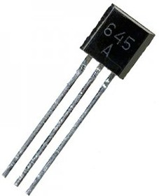 КТ645А, Биполярный транзистор NPN 60В 0,3А 0,5Вт Кус 20-200 200МГц, год 2021