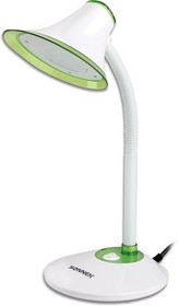 Фото 1/10 Настольная лампа-светильник SONNEN OU-608, на подставке, светодиодная, 5 Вт, белый/зеленый, 236670