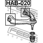 HAB-020, HAB-020_сайлентблок верхнего рычага!\ Honda CR-V RD1/RD2 97-01
