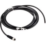 Sensor actuator cable, M8-cable socket, straight to open end, 3 pole, 2 m, PVC ...