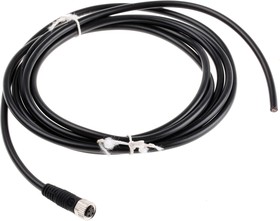 Фото 1/2 Sensor actuator cable, M8-cable socket, straight to open end, 3 pole, 2 m, PVC, gray, 4 A, 79 3406 42 03