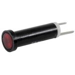 44-NKR12H-CRO, LED Panel Mount Indicators Bi Pin Flush Red 12VDC