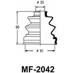 MF-2042, Пыльник ШРУС 81 x 90 x 25 Masuma