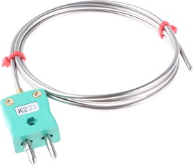 Фото 1/2 SYSCAL Type K Mineral Insulated Thermocouple 1m Length, 3mm Diameter → +1100°C