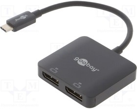60171, Адаптер; DisplayPort 1.4,HDCP 2.2; 0,12м; черный