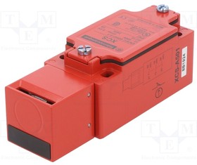 XCSA501, Safety switch: key operated; XCSA; NC + NO x2; IP67; metal; red