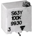 TS63Y504KT20, Trimmer Resistors - SMD 1/4" SQ 500K